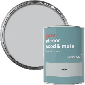 GoodHome Melville Gloss Metal & wood paint, 750ml