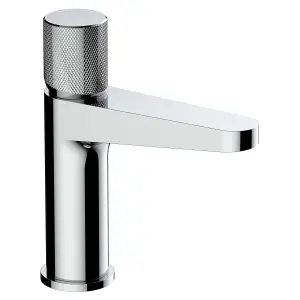 RAK Amalfi Brushed Chrome Modern Basin Tap Solid Brass - Chrome