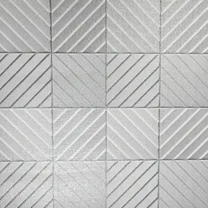 Arthouse Glitter Grey Silver Charcoal Mix Tile Effect Textured Vinyl Wallpaper