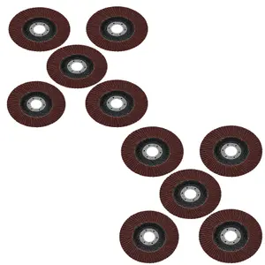 80 Grit Flap Discs Sanding Grinding Rust Removing For 4-1/2" Angle Grinders 10pc