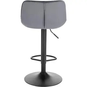 Stace Height Adjustable Swivel Bar Stool (Set of 2) Dark Grey