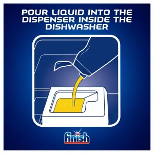 10 x Finish All In One Max Dishwasher Degreaser Fast Dissolving Gel Lemon 700 ml