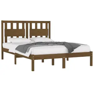 Berkfield Bed Frame Honey Brown Solid Wood Pine 120x200 cm