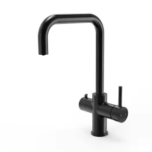 4-In-1 Hot Water Kitchen Tap With Tank & Filter, Matt Black Finish - SIA HWT4MB