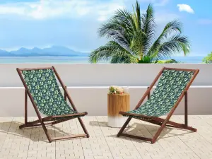 Sun Lounger Wood Dark Brown ANZIO