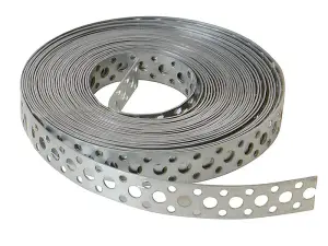 Forgefix Heavy-Duty Galvanised Fixing Band 20mm x 1.0 x 10M for Secure Installations