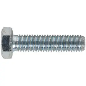 25 Pack M12 x 50mm Grade 8.8 Zinc Setscrews - Fully Threaded DIN 933