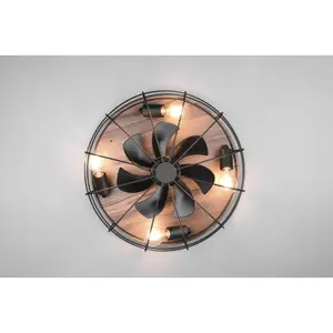 Calista 48cm Ceiling Fan with Light Kit Brown