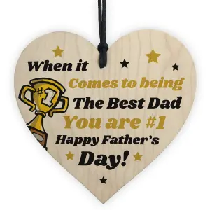 Fathers Day Gifts For Dad Daddy Father Wood Heart Thank You Daughter Son Gift