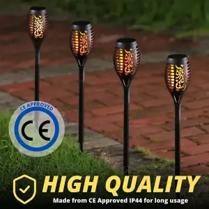 2X LED Solar Lights Powered Garden Lights Solar Powered Waterproof Torch Patio Lights