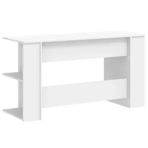 Berkfield Desk White 140x50x75 cm Engineered Wood