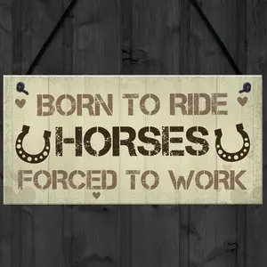 Red Ocean Signs About Horses Funny Horse Sign Horse Gift Pet Sign Horse Lover Gift Funny Pet Sign