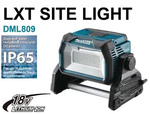 Makita DML809 18v 14.4v 110v LXT Li-Ion LED Portable Work Light Site Torch