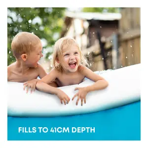 SPLASH AquaRing Inflatable Round Pool - 10ft, Lightweight, Durable, Easy Inflation & Drainage