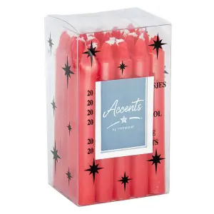 Mini Red Candles - Unscented 10cm (Pack of 20)