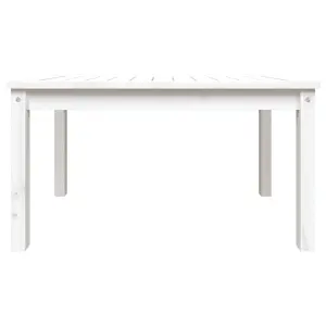 Berkfield Garden Table White 82.5x50.5x45 cm Solid Wood Pine