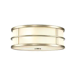 Luminosa Fusion 3 Light Cylindrical Ceiling Light, Painted Natural Brass