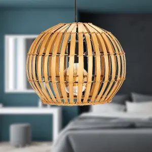 First Choice Lighting Lorisa Bamboo Natural Pendant Lightshade