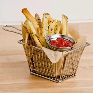 Belfry Kitchen Stainless Steel Mini Oblong Fryer Basket With Handle