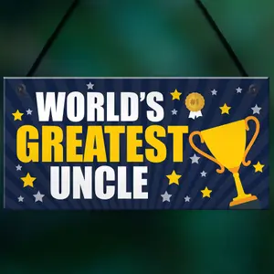 Greatest Uncle Gift Hanging Plaque Uncle Birthday Christmas Gift For Him From Niece Nephew