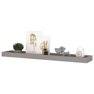 Lakedrick 2 Piece Picture Ledge Wall Shelf (Set of 2) Grey / 4 cm H x 80 cm W x 15 cm D