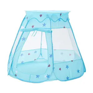 Blue Pop Up Kids Play Tent Ball Pit Portable Playhouse