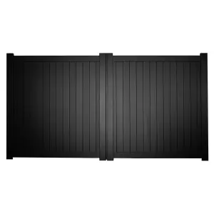 Aluminium Double Swing Gate 3000x1600mm Black