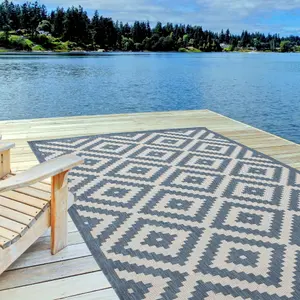 Ecology Collection Outdoor Rugs in Blue  100blu