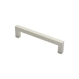 Square Mitred Door Pull Handle 244 x 19mm 225mm Fixing Centres Satin Steel