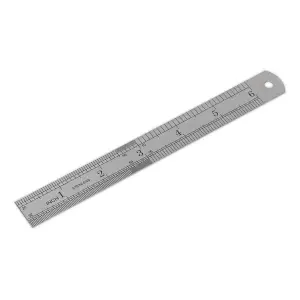 Sealey Steel Rule With Metric & Imperial Graduations 150mm/6" Length AK9640