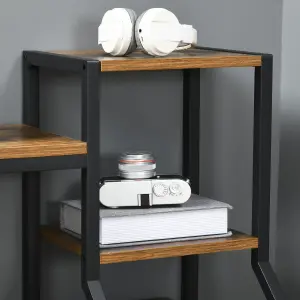 HOMCOM Computer Desk with Shelves Home Office Study Table for Small Spaces