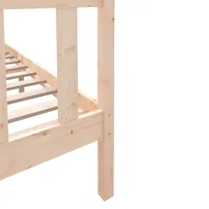 Berkfield Bed Frame Solid Wood Pine 135x190 cm 4FT6 Double