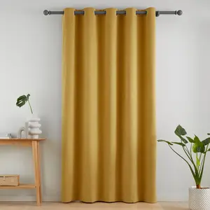 Wilson Blackout Thermal Curtains Yellow / 168cm Width x 213cm Drop