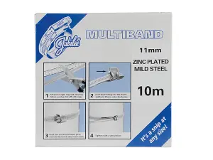 Jubilee MB1701 Zinc Plated Mild Steel Banding In Dispensers Containing 10 Metres 11 mm