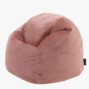 icon Kids Aurora Velvet Bean Bag Chair Dusk Pink Childrens Bean Bags