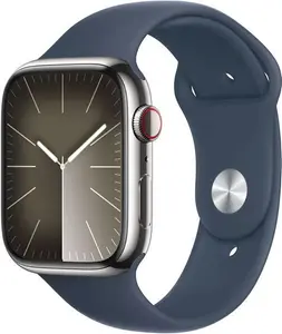 Apple Watch Series 9 GPS + Cellular, 45Mm, Stainless Steel Case, Sport Band