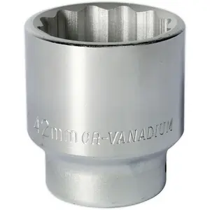 42mm Chrome Vanadium Forged Steel Drive Socket - 3/4 Inch Square Drive Tool