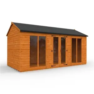 16ft x 8ft (4750mm x 2350mm) Horsforth Shiplap Full Pane Apex Retreat Summerhouse with 4 Windows