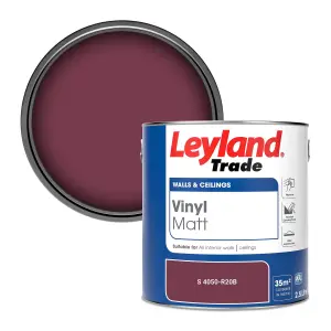 Leyland Trade Vinyl Matt Walls & Ceilings Emulsion Paint (S 4050-R20B) 2.5L