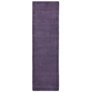 Plain Rug, Wool Rug for Living Room, Easy to Clean Handmade Rug, 9mm Thick Purple Rug for Dining Room-200cm X 290cm