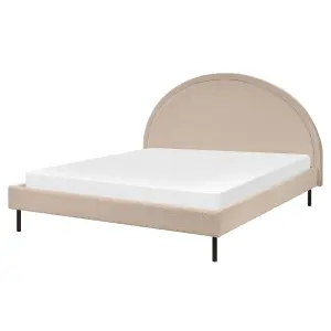 Boucle EU King Size Bed Beige MARGUT