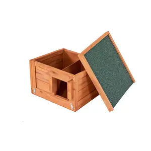 Oypla Wooden Hedgehog House Hibernation Shelter 360x240x400mm