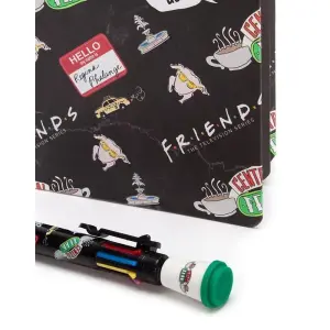 Friends A5 Notepad And Pen Set (Pack of 2) Black (One Size)