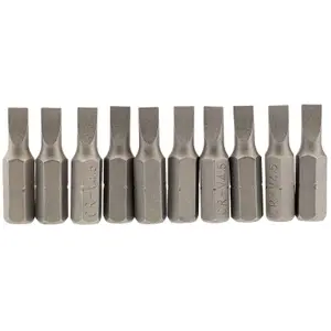 Draper 4.5mm 1/4" Hex. Plain Slot Insert Bit 25mm Long x 10 64027