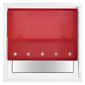 Trimmable Daylight Roller Blind with Round Eyelet and Metal Fittings from Furnished - Red (W)60cm x (L)210cm