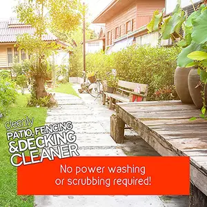 Cleenly Patio Fencing & Decking Cleaner Fluid Concentrate for Outdoor Use Pet Friendly (10 Litres)