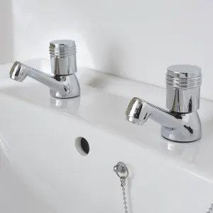 GoodHome Annagh Contemporary Basin Pillar Tap