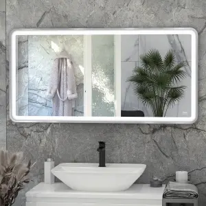 RAK Picture Soft 600x1000 Chrome Square with Touch Sensor Illuminated Mirror IP44