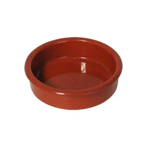 simpa 6PC Brown Glazed Traditional Handmade Spanish Tapas Cazuelas Serving Bowls - 11.5cm Dia