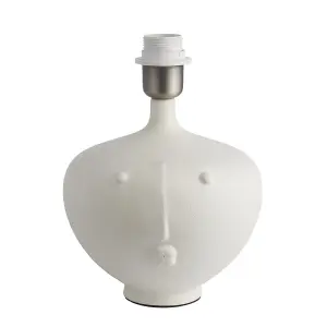 Luminosa Mrs Matt white Ceramic Table Lamp Base Only with Inline Switch - Heart Shape